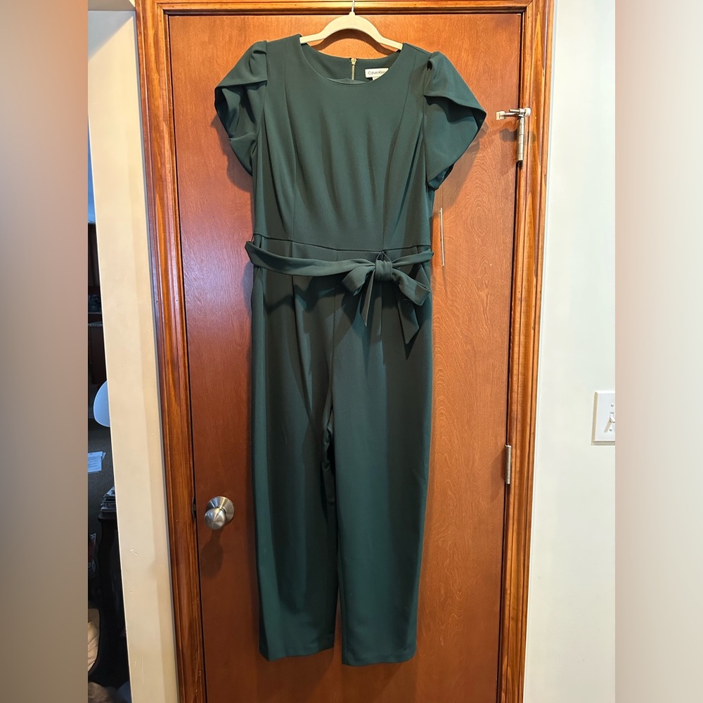 Calvin Klein forest green jumpsuit
